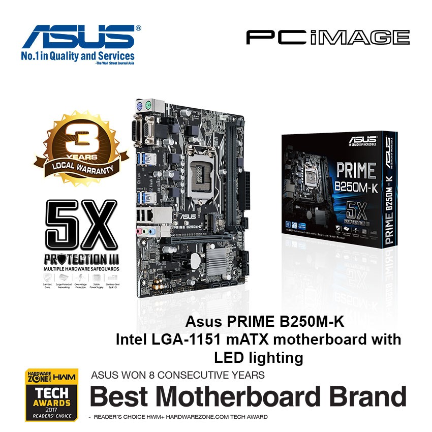 Asus Prime B250m K Lga1151 Motherboard Pc Image
