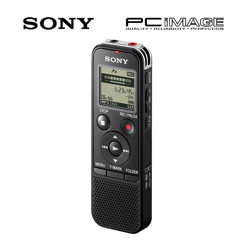SONY ICDPX470 DIGITAL VOICE RECORDER WITH BUILTIN USB BLACK PC IMAGE