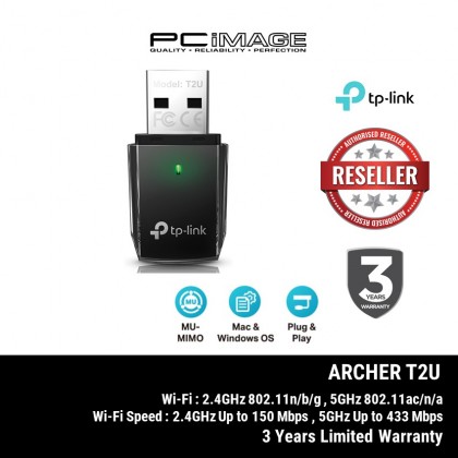 TP LINK ARCHER T2U WIRELESS DUAL BAND USB ADAPTER