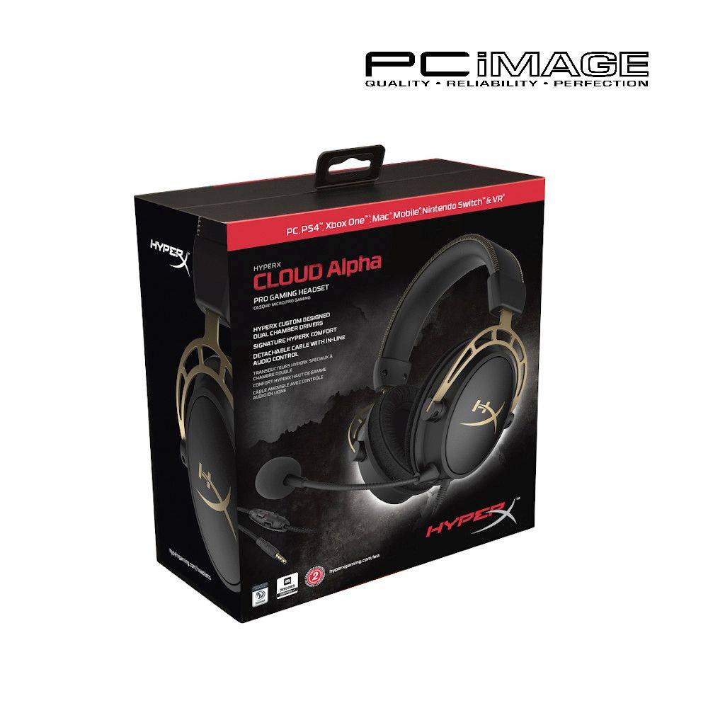 HYPERX CLOUD ALPHA GAMING HEADSET (LIMITED EDITION GOLD) PC IMAGE