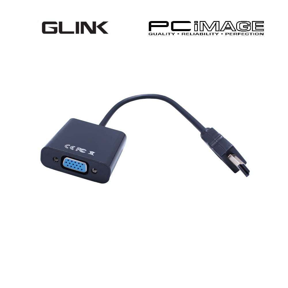 GLINK CB306 HDMI TO VGA CONVERTER WITH 3.5MM AUDIO (BLACK / WHITE) PC