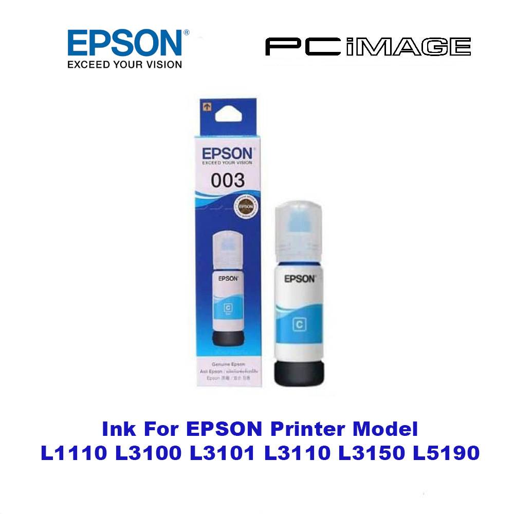 Epson Original 003 (BKCMY) Refill Ink Bottle L1110/L3110/L3150/L5190