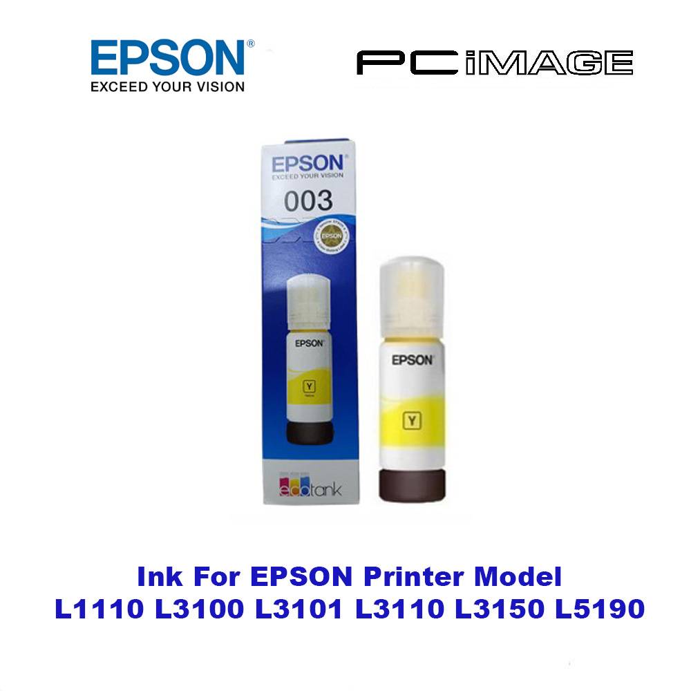 Epson Original 003 (BKCMY) Refill Ink Bottle L1110/L3110/L3150/L5190