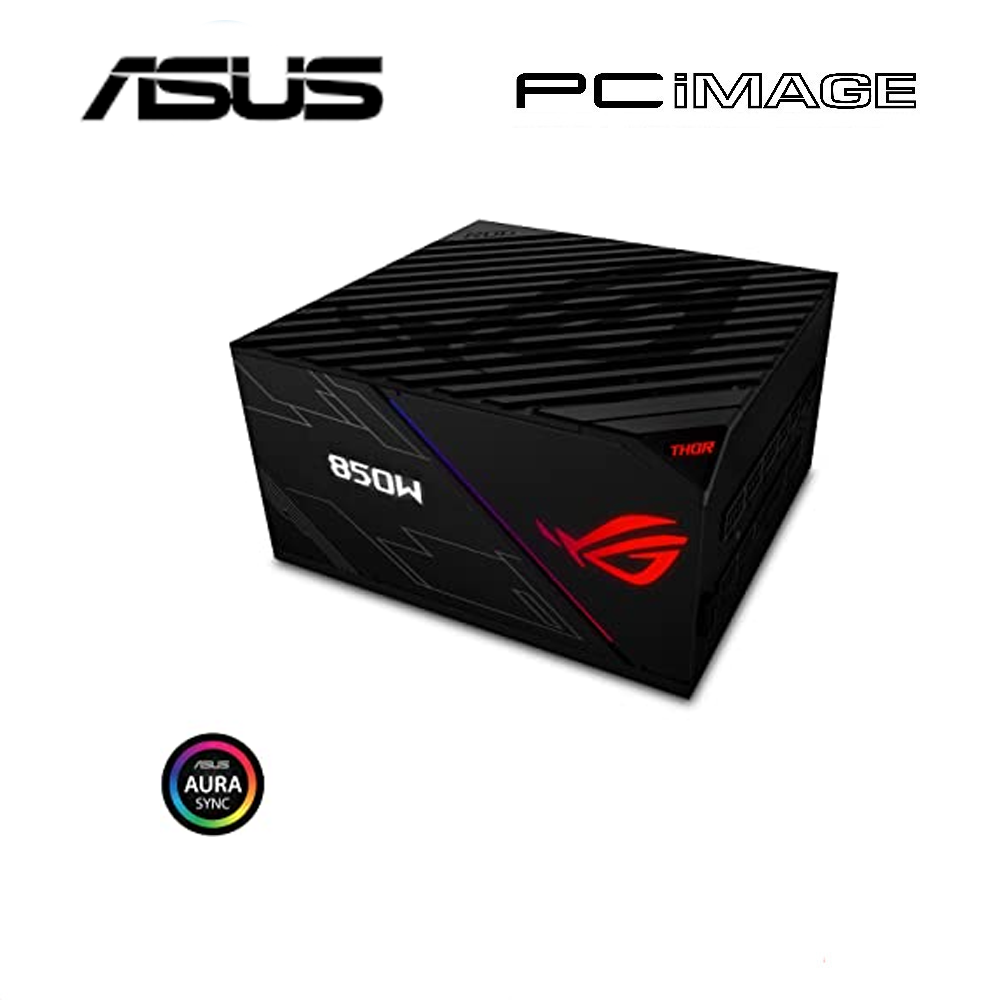 ASUS ROG THOR 850W PLATINUM GAMING POWER SUPPLY WITH AURA SYNC AND OLED
