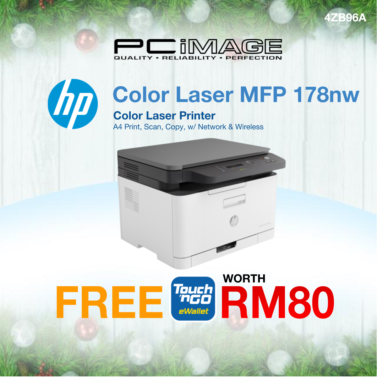 HP COLOR LASERJET MFP 178NW PRINTER -PRINT,SCAN,COPY,WIRELESS | PC Image