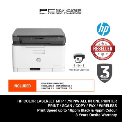 HP COLOR LASERJET MFP 179FNW PRINTER - PRINT,SCAN,COPY,FAX,WIRELESS + FREE TNG RM100
