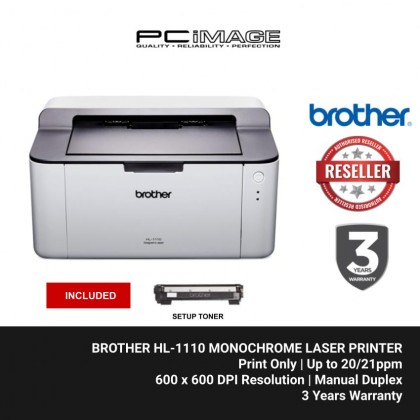 BROTHER HL-1110 MONOCHROME LASER PRINTER - PRINT ONLY