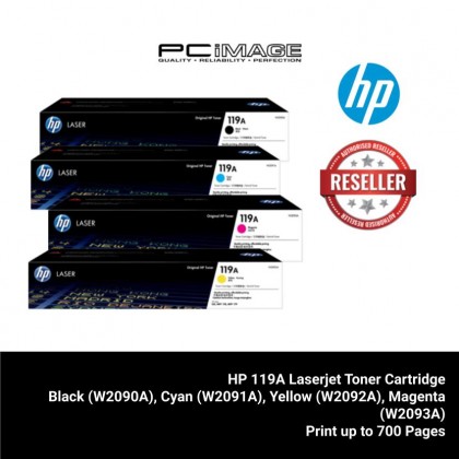 HP 119A Original Laser Toner Cartridge ( Black W2090A , Cyan W2091A , Yellow W2092A , Magenta W2093A )