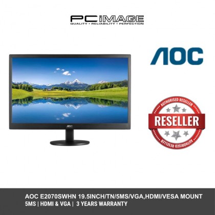 AOC E2070SWHN 19.5INCH/TN/5MS/VGA,HDMI/VESA MOUNT