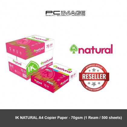IK NATURAL A4 Copier Paper - 70gsm (1 Ream / 500 sheets)
