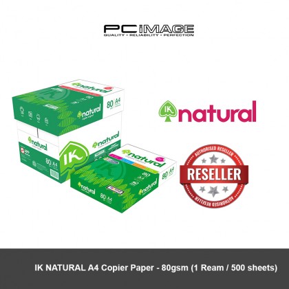 IK NATURAL A4 Copier Paper - 80gsm (1 Ream / 500 sheets)