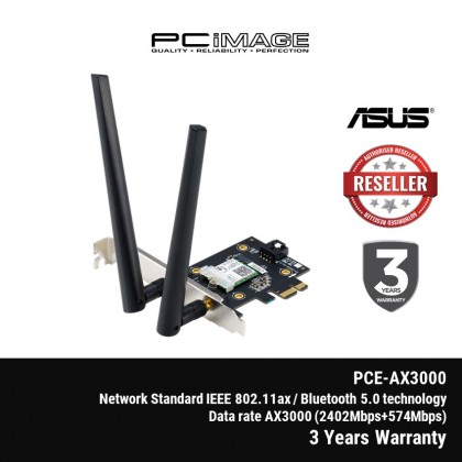 ASUS PCE-AX3000 AX3000 Dual Band PCI-E WiFi 6 (802.11ax) [NO BOX PACK]