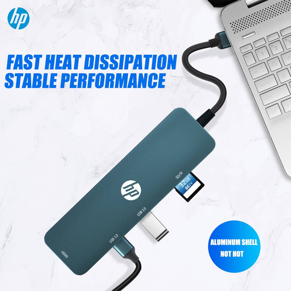 HP DHCCT203 5 IN 1 Hub Type C to HDMI SD TF Card Reader Docking