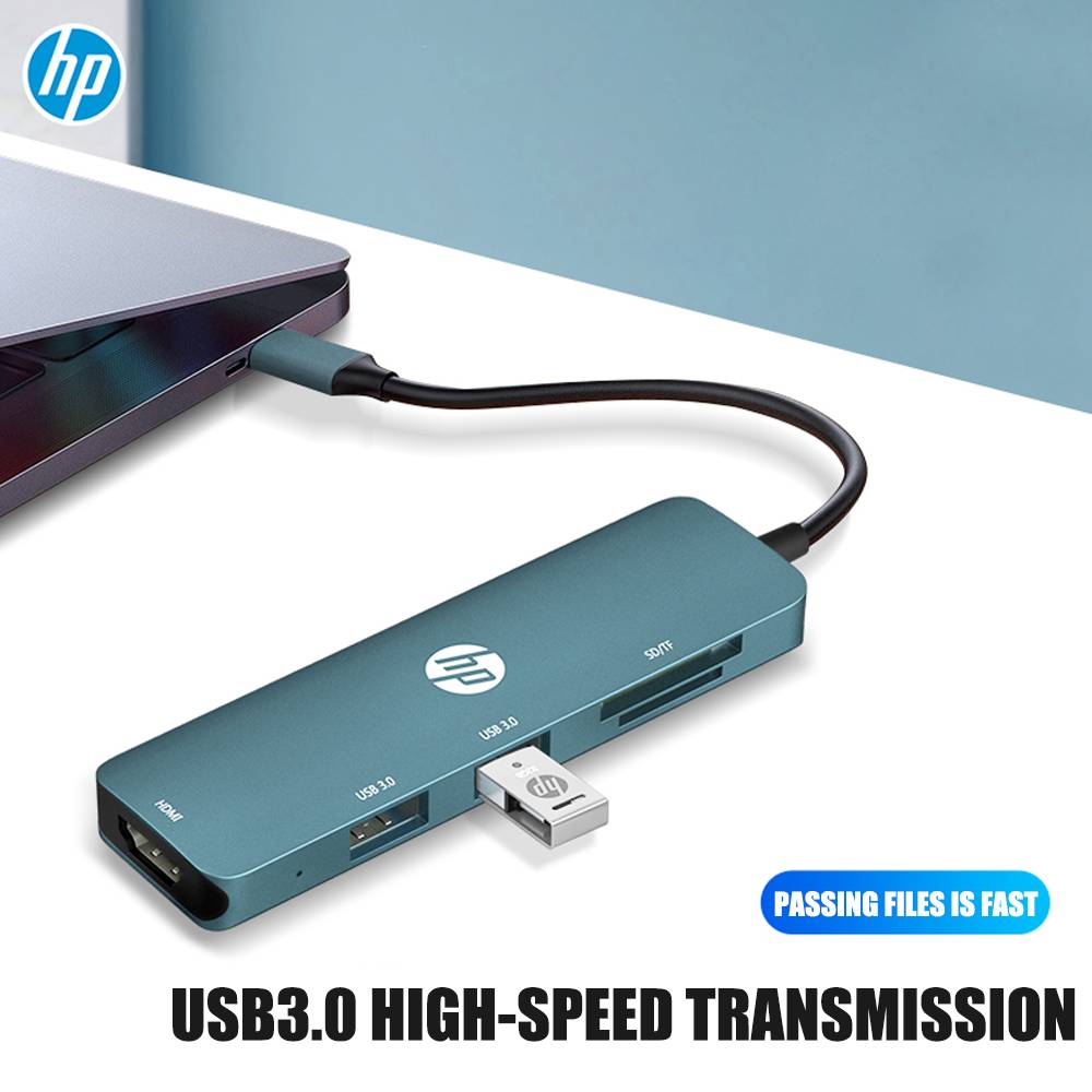 HP DHCCT203 5 IN 1 Hub Type C to HDMI SD TF Card Reader Docking