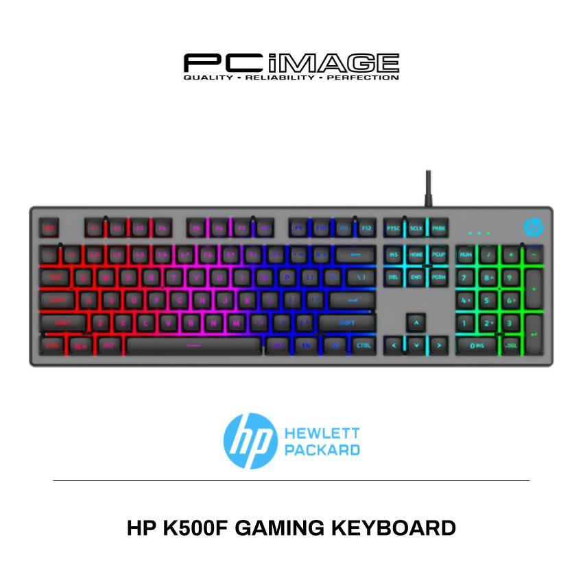 HP K500F Gaming Keyboard with LED back lit (Gun Metal) PC Image