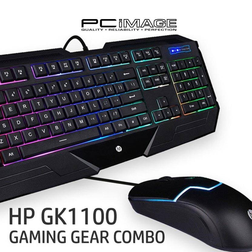 HP GK1100 High Performance Gaming Keyboard and Mouse Combo (Black) PC Image