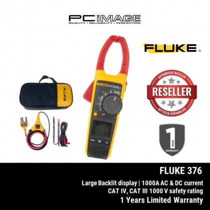 FLUKE 376 1000A TRMS AC/DC CLAMP METER W/IFLEX
