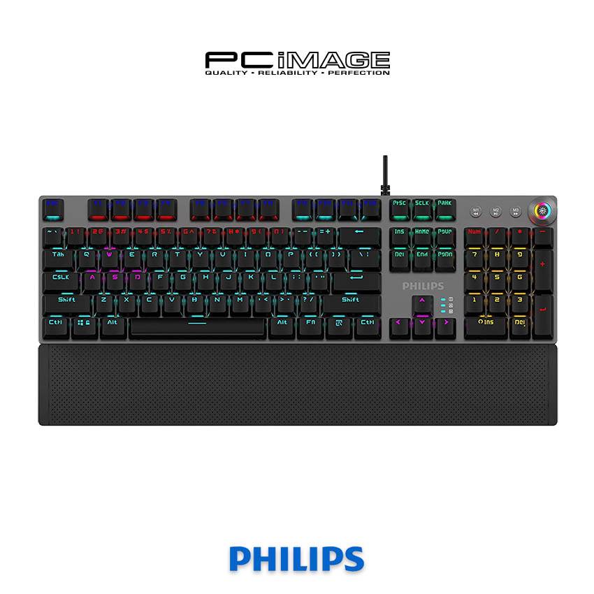 PHILIPS SPK8614 Wired Mechanical Gaming Keyboard Gray PC Image