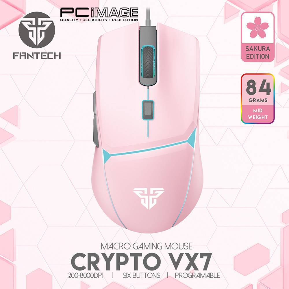 FANTECH CRYPTO VX7 (SAKURA EDITION) WIRED GAMING MOUSE | PC IMAGE