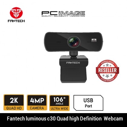 FANTECH LUMINOUS C30 QUAD HIGH DEF 1440P 2K QUAD HD USB WEB CAMERA WEBCAM WITH BUILT-IN MICROPHONE FOR PC/MAC/LAPTOP