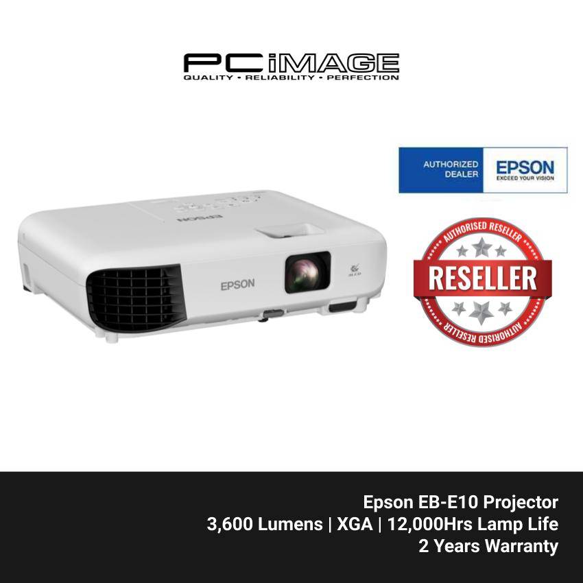 Epson EBE10 XGA 3LCD 3,600 lumens Projector 12,000 hours lamp life