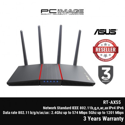 ASUS Router RT-AX55 / RT-AX1800HP AX1800 Dual Band WiFi 6 Router AI-Mesh MU-MIMO and OFDMA