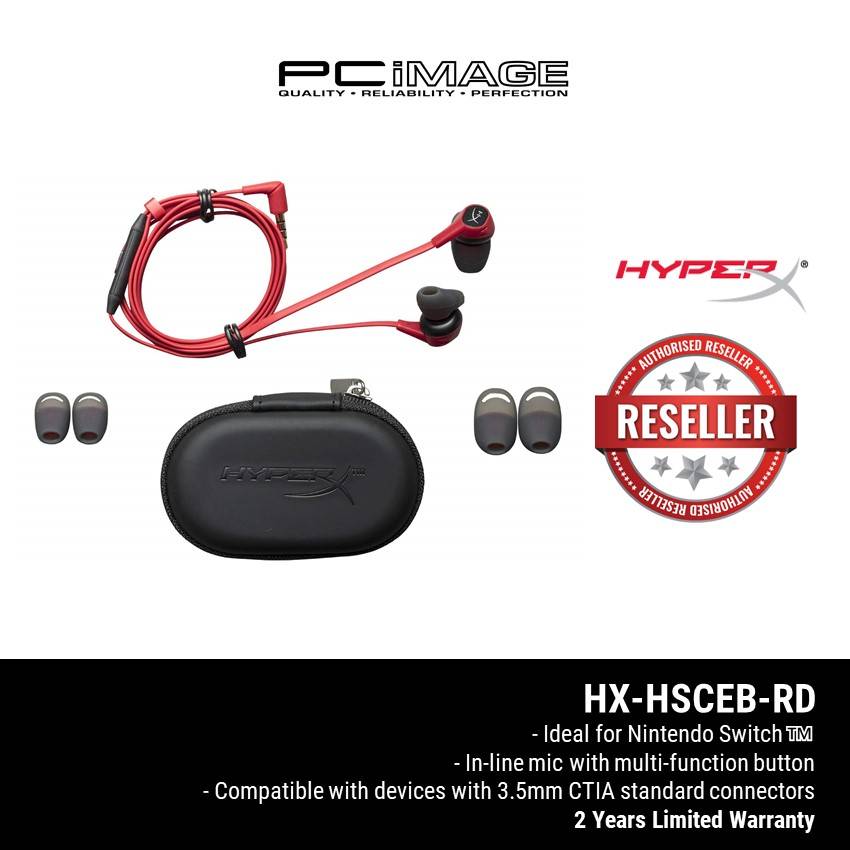 HyperX Cloud Earbuds InEar Gaming Headphones with Microphone (HXHSCEB