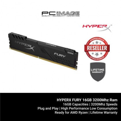 KINGSTON HYPERX FURY 16GB 3200MHZ DDR4 CL16 DIMM / PC RAM HX432C16FB4/16 KINGSTON HYPERX FURY 16GB 3200MHZ DDR4 CL16 DIMM / PC RAM HX432C16FB4/16