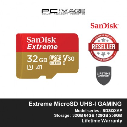 SANDISK EXTREME MICROSD CARD FOR MOBILE GAMING SDSQXA