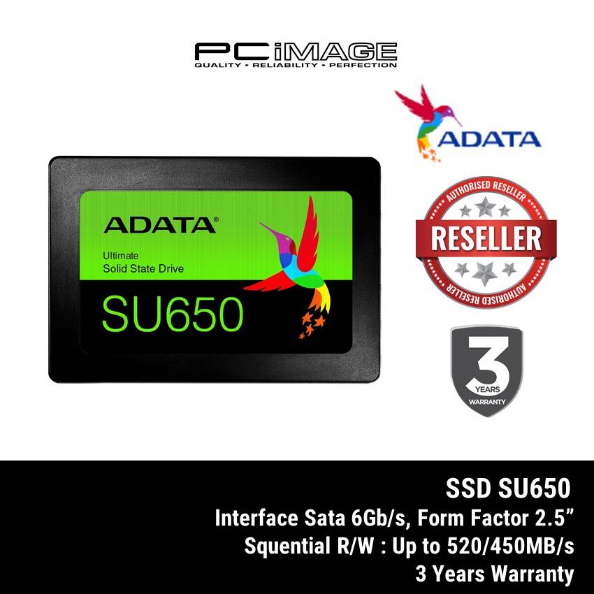 ADATA SU650 480GB ULTIMATE SOLID STATE DRIVE | PC Image