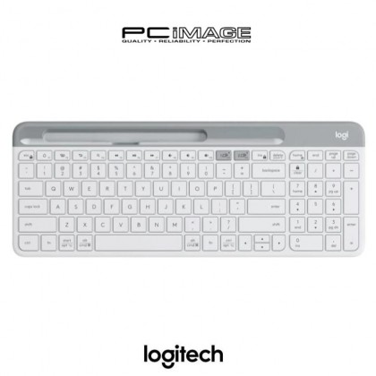 Logitech K580 Slim Multi Device Wireless Keyboard With Built In Phone Cradle, Whisper-Quiet, Fluid Keyboard