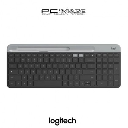 Logitech K580 Slim Multi Device Wireless Keyboard With Built In Phone Cradle, Whisper-Quiet, Fluid Keyboard