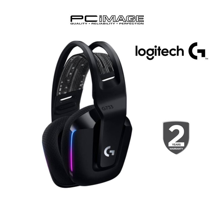 LOGITECH G733 LIGHTSPEED WIRELESS RGB GAMING HEADSET (BLACK) PC Image
