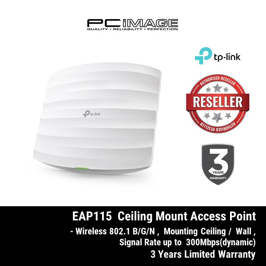 TPLINK TLEAP115 / EAP115 300MBPS WIRELESS N CEILING MOUNT ACCESS POINT PC IMAGE MALAYSIA