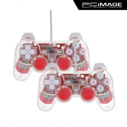Usb Duo Shock Transparent Gamepad