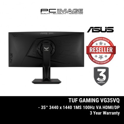 ASUS TUF CURVE GAMING VG35VQ 35" 3440x1440 1MS 100HZ DP/HDMI VA 3YEARS WARRANTY [contact us for stock status before purchase]