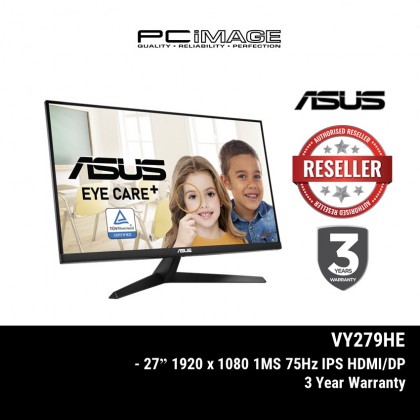 ASUS EYECARE VY279HE 27" 1920X1080 1MS 75HZ HDMI/VGA IPS 3YEAR WARRANTY