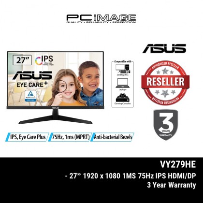ASUS EYECARE VY279HE 27" 1920X1080 1MS 75HZ HDMI/VGA IPS 3YEAR WARRANTY