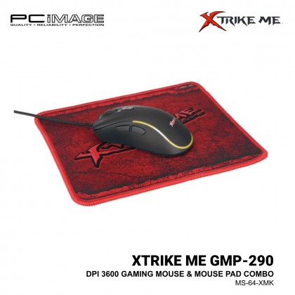 XTRIKE ME GMP-290 3600dpi Wired Optical Gaming Mouse & Mousepad Combo