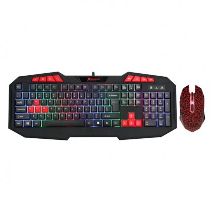 XTRIKE ME MK-503 Mix Color Backlit Wired Membrane Gaming Keyboard & Mouse Combo