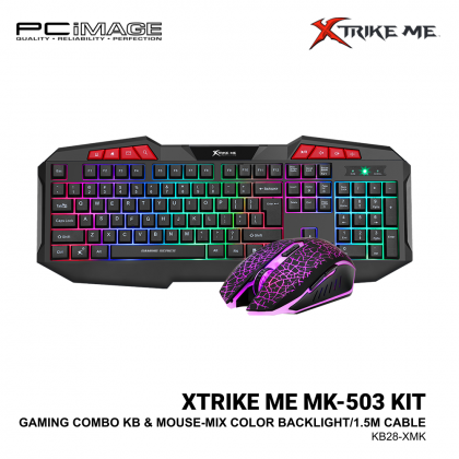 XTRIKE ME MK-503 Mix Color Backlit Wired Membrane Gaming Keyboard & Mouse Combo