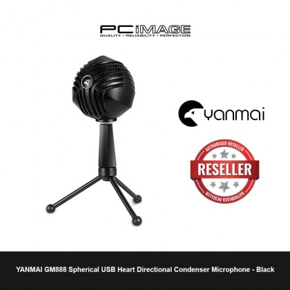 YANMAI GM888 Spherical USB Heart Directional Condenser Microphone - Black