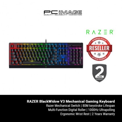 RAZER BlackWidow V3 Mechanical Gaming Keyboard - Green/Yellow Switch RAZER BlackWidow V3 Mechanical Gaming Keyboard - Green/Yellow Switch