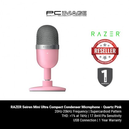 RAZER Seiren Mini Ultra Compact Condenser Microphone - Quartz Pink