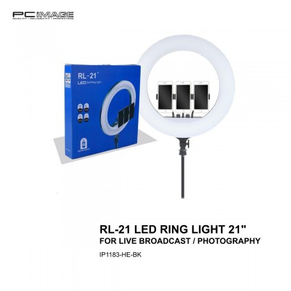 RL-21 LED Ring Light 21" For Live Broadcast/Photography - Black