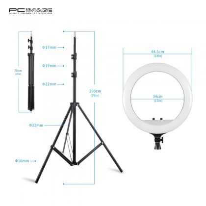 RL-21 LED Ring Light 21" For Live Broadcast/Photography - Black