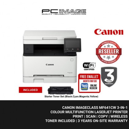 CANON IMAGECLASS MF641CW 3-IN-1 COLOUR MULTIFUNCTION LASERJET PRINTER + FREE RM100 TNG CANON IMAGECLASS MF641CW 3-IN-1 COLOUR MULTIFUNCTION LASERJET PRINTER + FREE RM100 TNG