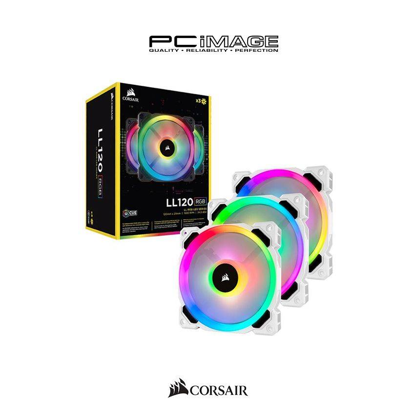 CORSAIR LL120 RGB 120MM Dual Light Loop RGB Fan Kit with Lighting Node