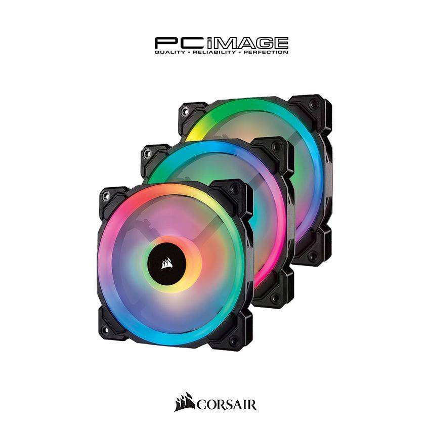 CORSAIR LL120 RGB 120MM Dual Light Loop RGB Fan Kit with Lighting Node