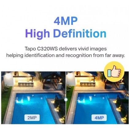 TP-Link Tapo C320WS | 2K/4MP Full Color Night Vision Outdoor IP66 Security CCTV